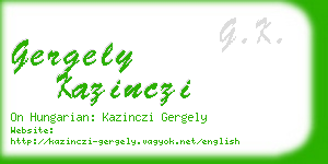 gergely kazinczi business card